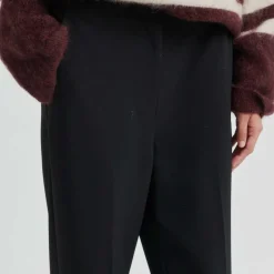 FIQUE STRAIGHT TROUSERS | BLACK