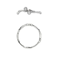 FLOW RING M/2 STEN | SØLV