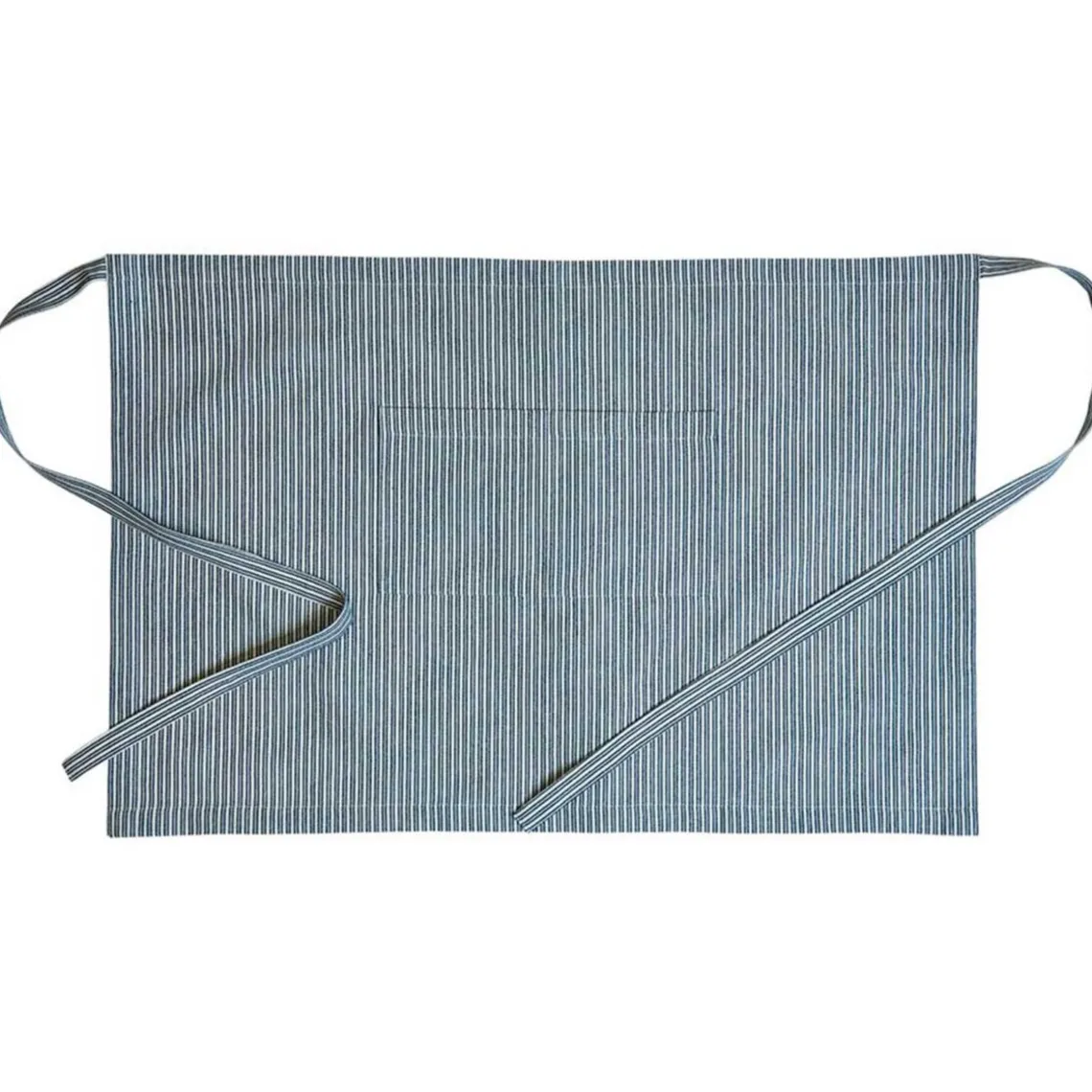 FORSTYKKE M/LOMME I BOMULD | MØRKEBLÅ/HVID