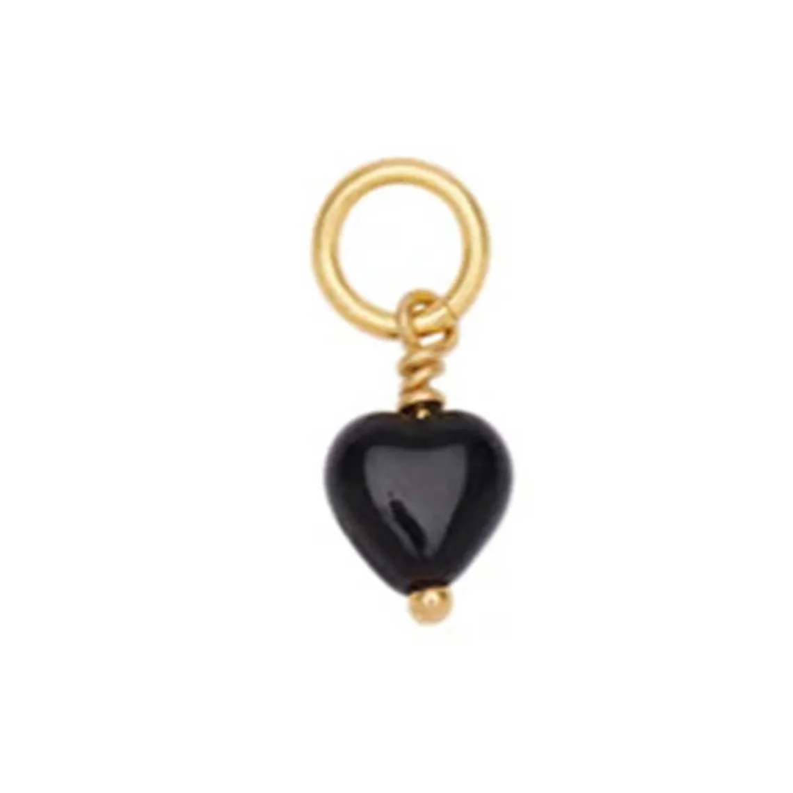 FRENCH MINI HEART PENDANT | FG/BLACK