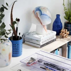 FUNGI BORDLAMPE M/MARMOREFFEKT 27 CM | MULTI