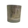 FYRFADSGLAS M/TRÆER H8CM | FROSTY TREES
