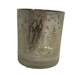 FYRFADSGLAS M/TRÆER H10CM | FROSTY TREES