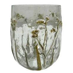 FYRFADSSTAGE I GLAS D10XH13 CM - KLAR M/GRØN