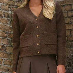 GIGI KNIT CARDIGAN | CHOCOLATE BROWN