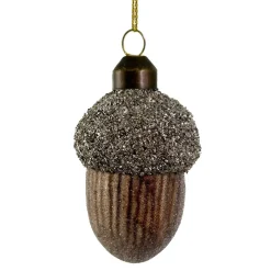 GLASAGERN M/SØLVGLITTER 7CM | SUGARED BROWN