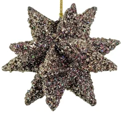 GLITTERSTJERNE SILVER 7 CM