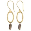 GRACEFUL SMOKEY QUARTZ EARRINGS