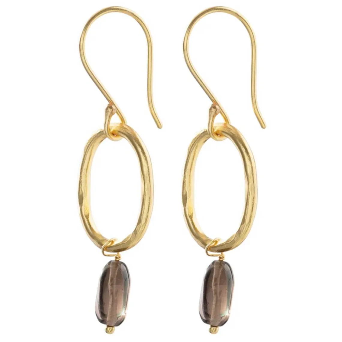 GRACEFUL SMOKEY QUARTZ EARRINGS