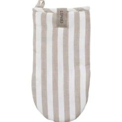 GRILLHANDSKE STRIBET | BEIGE/HVID