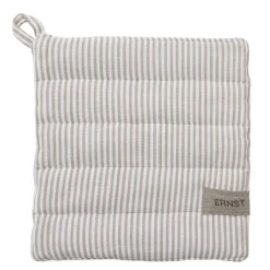 GRYDELAP STRIBET | BEIGE/HVID