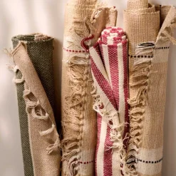 GULVLØBER M/STRIBER | CREME/BEIGE/OLIVEN