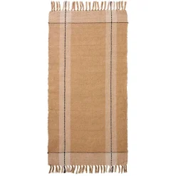 GULVLØBER M/STRIBER | CREME/BEIGE/SORT