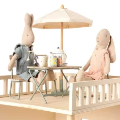 HAVESÆT, BORD M/STOL OG BÆNK 9x8 CM