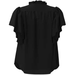 HERA FRILL TOP | BLACK