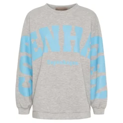 HIBISCUS SWEATSHIRT | GREY/SKYBLUE