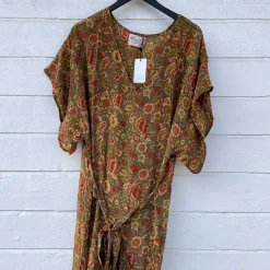 IDA DRESS | OLIVE FLOWER