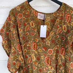 IDA DRESS | OLIVE FLOWER