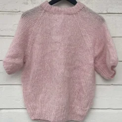 IDA KNIT SHORT SLEEVE FLUFFY | LT. PINK