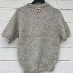 IDA KNIT SHORT SLEEVE FLUFFY | LT. GREY