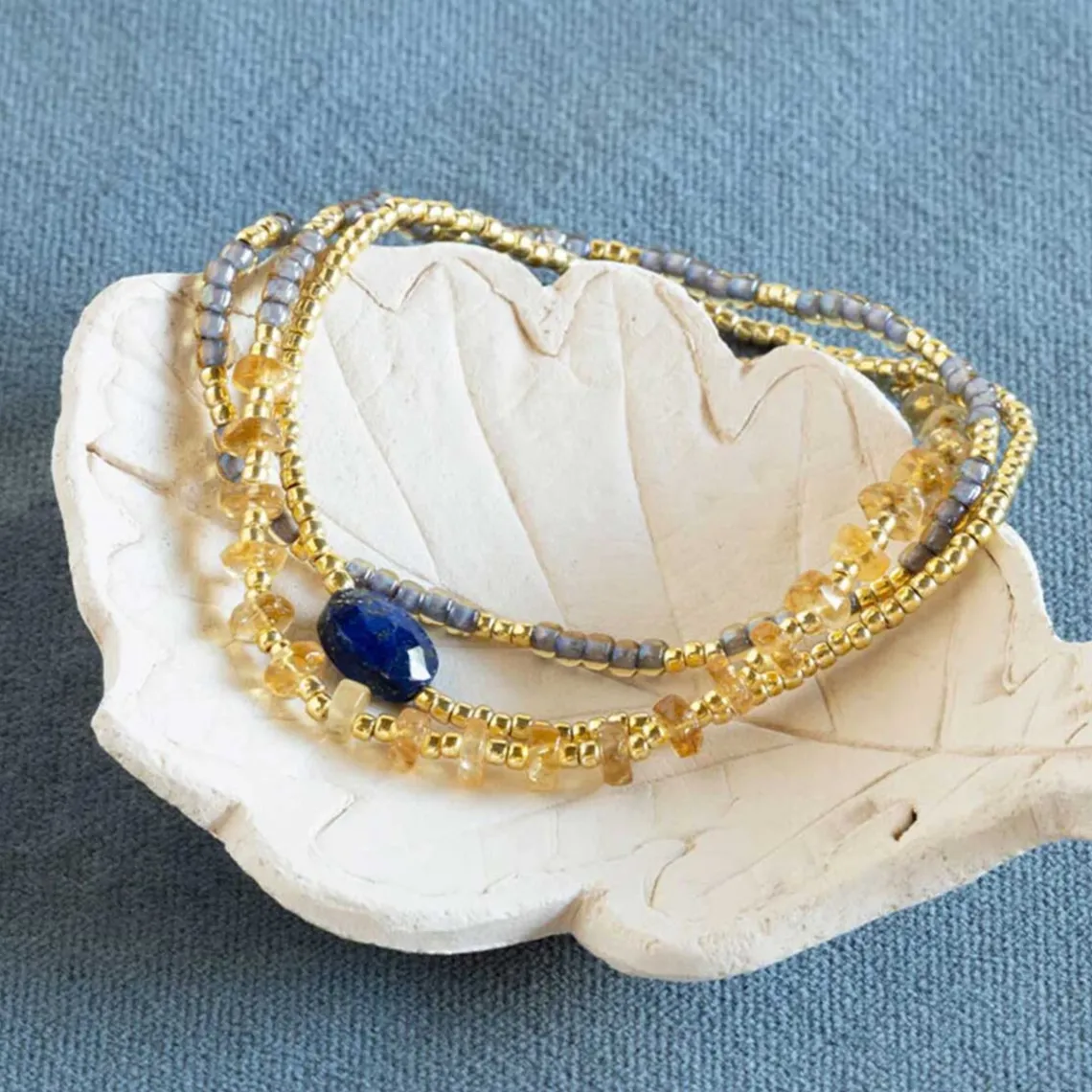 IDENTITY LAPIS LAZULI CITRINE BRACELET