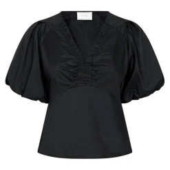IRINA POPLIN BLOUSE | BLACK