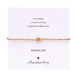 IRIS CARD CARNELIAN BRACELET