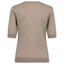 IVY-ESSEX SS O-NECK KNIT | BEIGE MELANGE