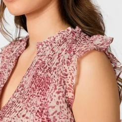 IZAR BLUR GRAPHIC TOP | EVENING ROSE