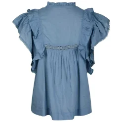 JAYLA VOILE TOP | SMOKE BLUE