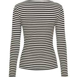 JOSIANE LS T-SHIRT | BLACK/GREGGIO