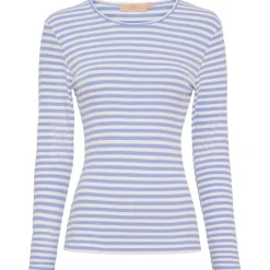 JOSIANE LS T-SHIRT | CELESTE/GREGGIO