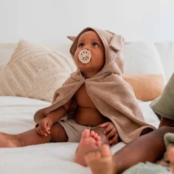 KANGAROO HOODIE TOWEL BABY | VANILLA