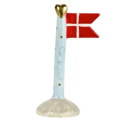 KERAMIK FLAG M/BABYFØDDER | LYSEBLÅ M/GRÅ FOD