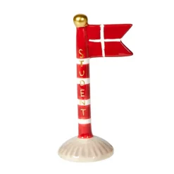 KERAMIKFLAG STUDENT 14 CM | RØD