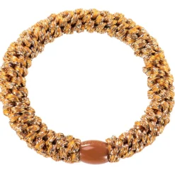 KKNEKKI HÅRELASTIK | COGNAC GLITTER