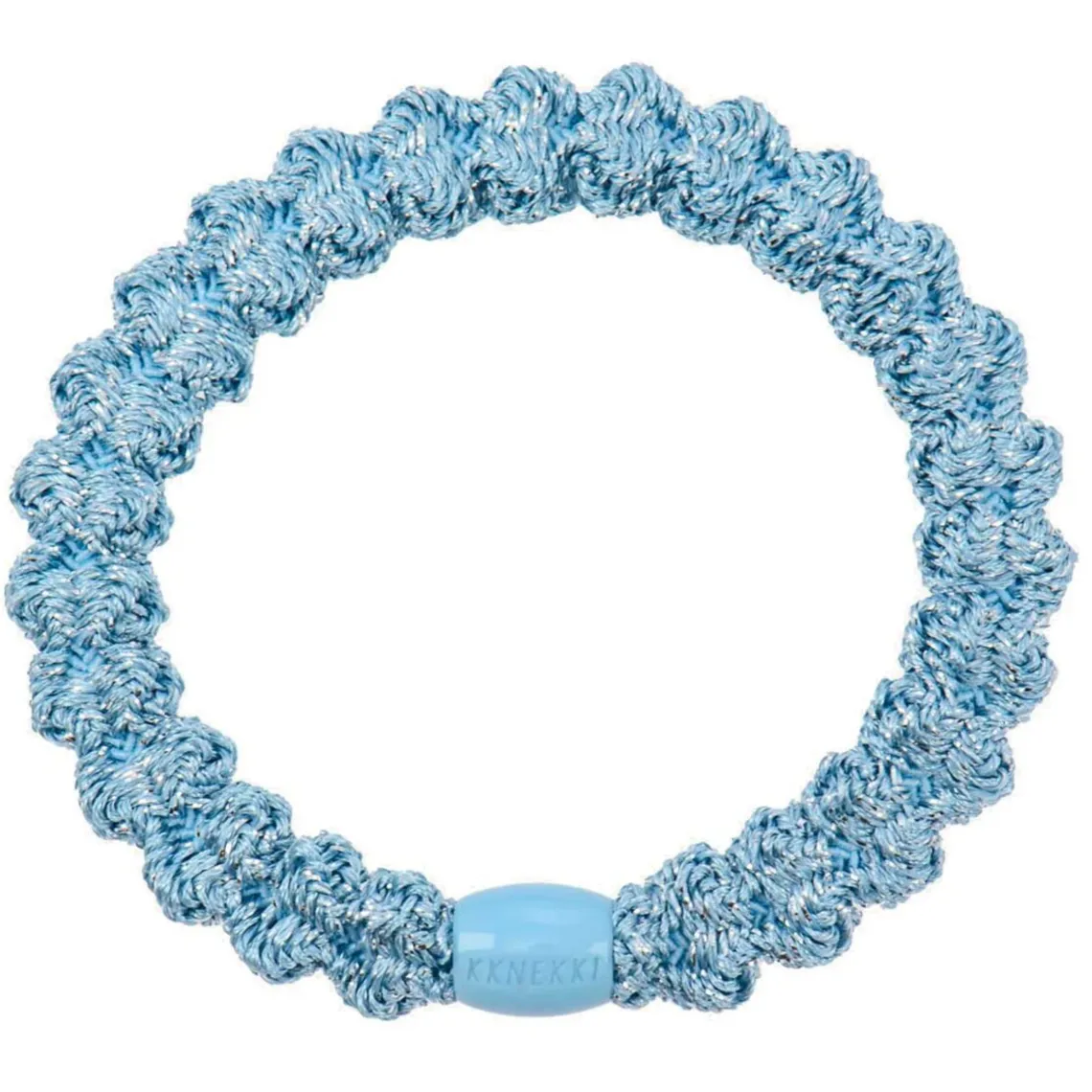 KKNEKKI HÅRELASTIK | LACE SEA BLUE GLITTER