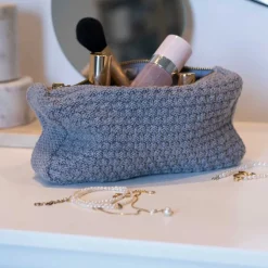 KNITTED CLUTCH | GREY MELANGE