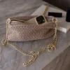 KNITTED CLUTCH CROSSBODY CHAIN | TIGER MELANGE