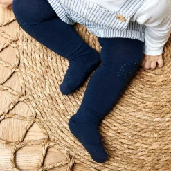 KRAVLE STRØMPEBUKSER I ØKOLOGISK BOMULD | NAVY BLUE