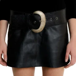 KYLIE MINISKIRT I SKIND | SORT