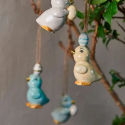 KYLLING M/ÆG I KERAMIK 6 CM | GRÅ