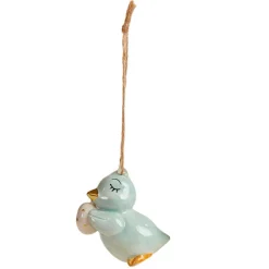 KYLLING M/ÆG I KERAMIK 6 CM | AQUA