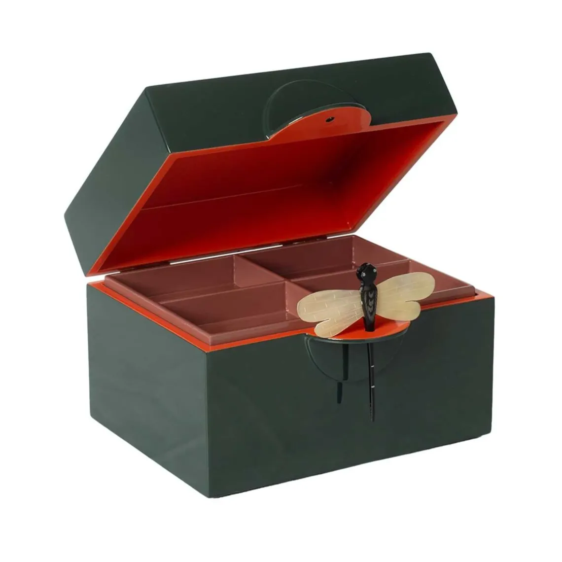 LAKSKRIN M/GULDSMED BIG 14X18X12 CM | RACING GREEN