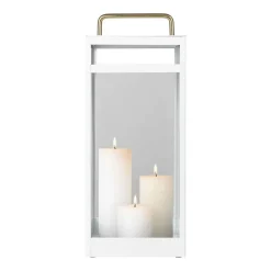 LANTERNE PURE NORDIC LARGE 20X20X56 CM | SNOW