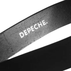 LÆDERBÆLTE M/STORT BÆLTESPÆNDE | SORT