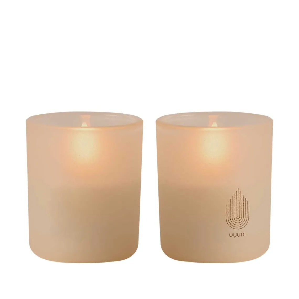 LED LYS - GLAS 6X7 CM 2 STK. | BEIGE