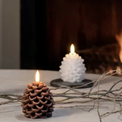 LED LYS - KOGLE 7X7 CM | BRUN