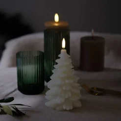 LED LYS JULETRÆ 10X15 CM | HVID