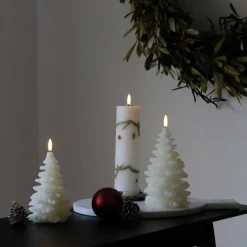 LED LYS JULETRÆ 10X15 CM | HVID